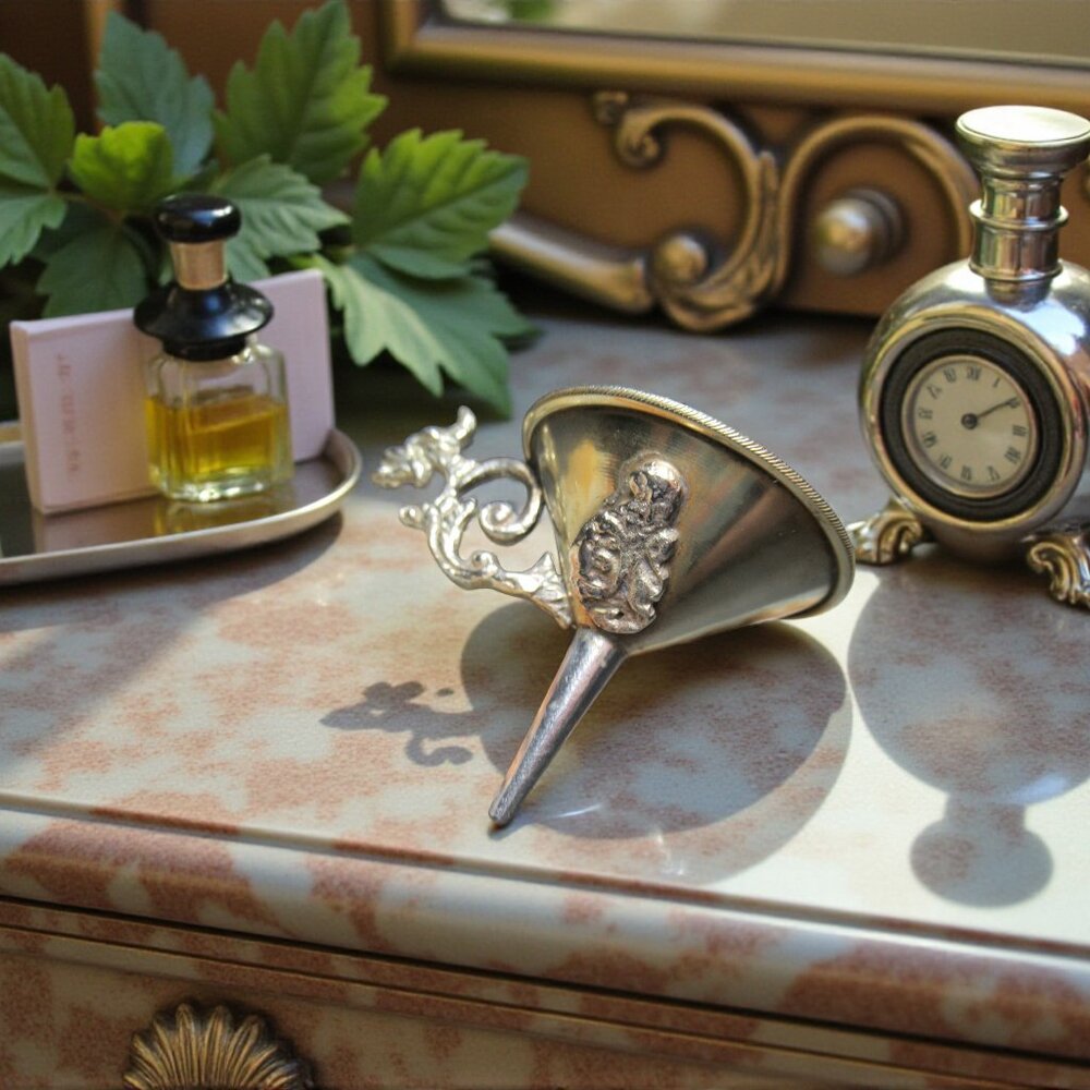 Marzocco Lion Perfume Funnel, Heraldic Bronze Florence Italy